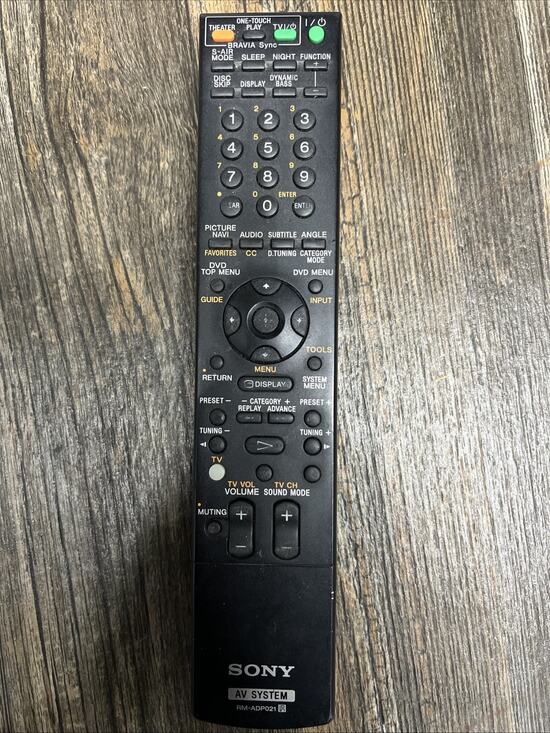 Sony Other - Sony RM-ADP021 Remote Control Audio Video Receiver Black
